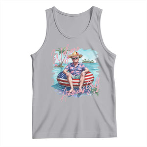 Funny Trump 2025 Welcome To America's Gulf Tank Top Trump Sombrero Hat TS11 Athletic Heather Print Your Wear