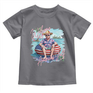 Funny Trump 2025 Welcome To America's Gulf Toddler T Shirt Trump Sombrero Hat TS11 Charcoal Print Your Wear