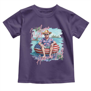 Funny Trump 2025 Welcome To America's Gulf Toddler T Shirt Trump Sombrero Hat TS11 Purple Print Your Wear