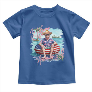 Funny Trump 2025 Welcome To America's Gulf Toddler T Shirt Trump Sombrero Hat TS11 Royal Blue Print Your Wear