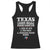 Proud American Texan Racerback Tank Top Texas Three Major Food Groups BBQ Tex Mex Chicken TS11 Black Print Your Wear