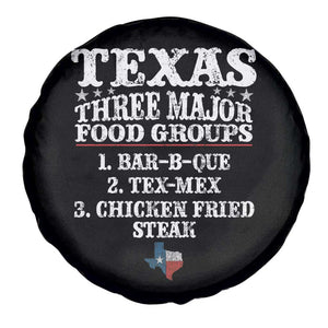 Proud American Texan Spare Tire Cover Texas Three Major Food Groups BBQ Tex Mex Chicken TS11 Print Your Wear
