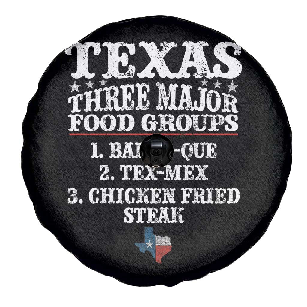 Proud American Texan Spare Tire Cover Texas Three Major Food Groups BBQ Tex Mex Chicken TS11 Print Your Wear