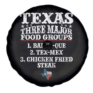 Proud American Texan Spare Tire Cover Texas Three Major Food Groups BBQ Tex Mex Chicken TS11 Print Your Wear