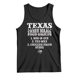 Proud American Texan Tank Top Texas Three Major Food Groups BBQ Tex Mex Chicken TS11 Black Print Your Wear