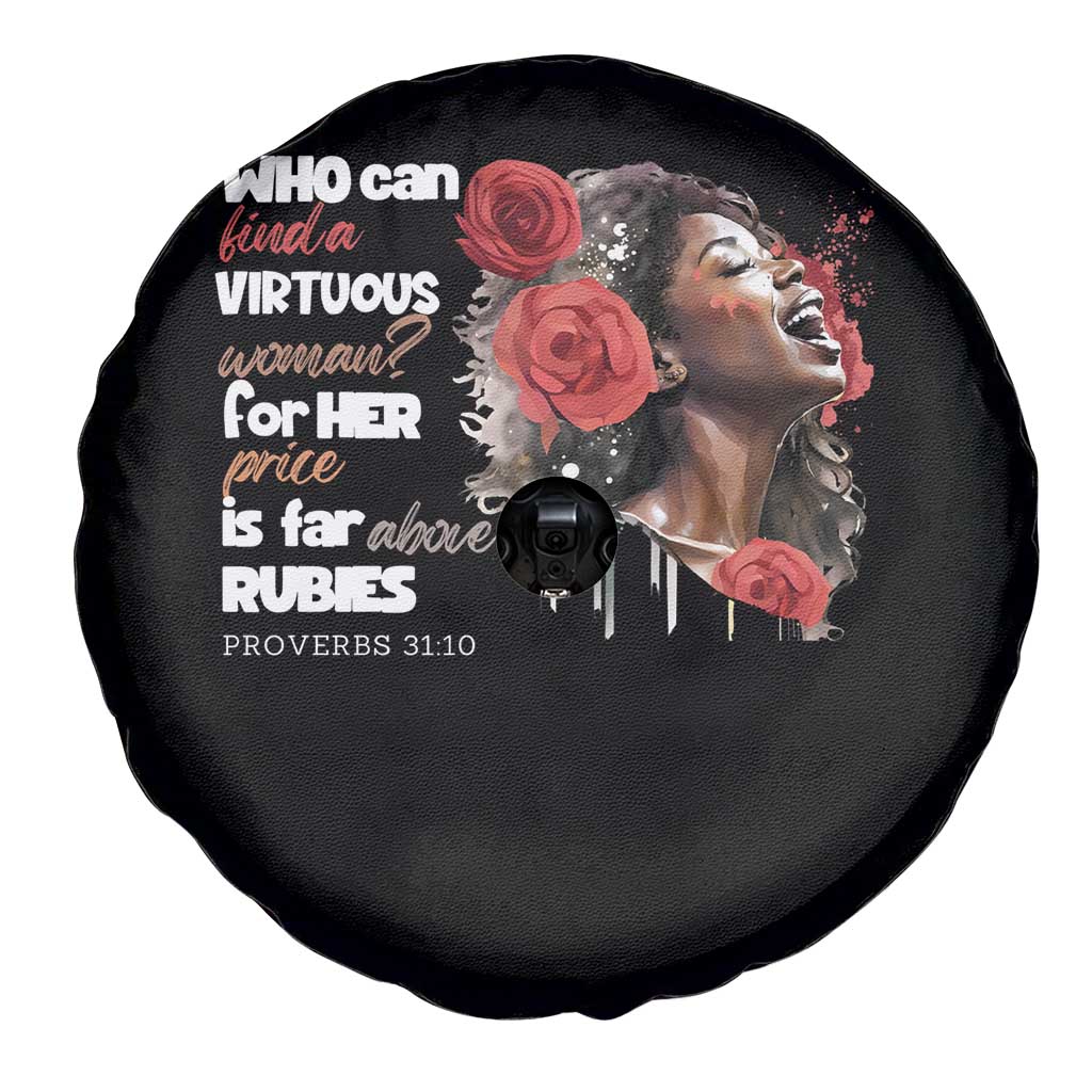 Christian African American Spare Tire Cover Who Can Find A Virtuous Woman TS11 Print Your Wear