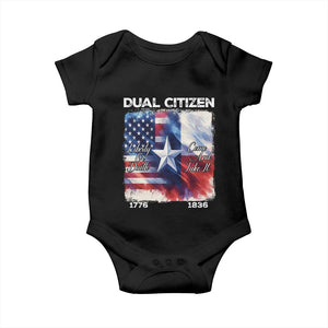 Proud American Texan Baby Onesie Dual Citizen Liberty Or Death Come And Take It TS11 Black Print Your Wear