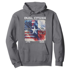 Proud American Texan Hoodie Dual Citizen Liberty Or Death Come And Take It TS11 Charcoal Print Your Wear