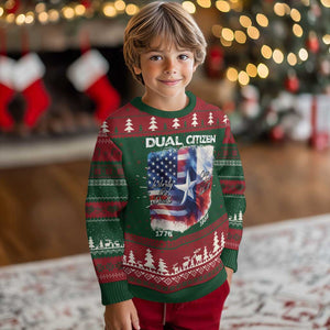 Proud American Texan Knit Sweatshirt Dual Citizen Liberty Or Death Come And Take It TS11 Christmas Print Your Wear