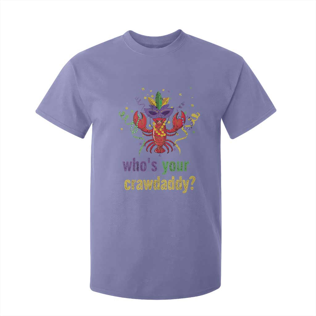 Funny Who's Your Crawdaddy T Shirt For Kid Crawfish Beads Mardi Gras TS11 Violet Print Your Wear