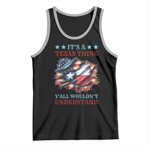 It's A Texas Thing Y'all Wouldn't Understand Tank Top USA Texas Flag TS11 Black Athletic Heather Print Your Wear