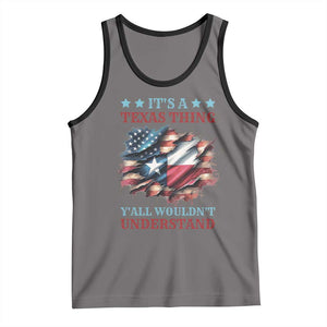 It's A Texas Thing Y'all Wouldn't Understand Tank Top USA Texas Flag TS11 Deep Heather Black Print Your Wear