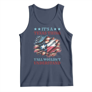 It's A Texas Thing Y'all Wouldn't Understand Tank Top USA Texas Flag TS11 Navy Print Your Wear