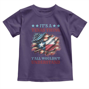 It's A Texas Thing Y'all Wouldn't Understand Toddler T Shirt USA Texas Flag TS11 Purple Print Your Wear