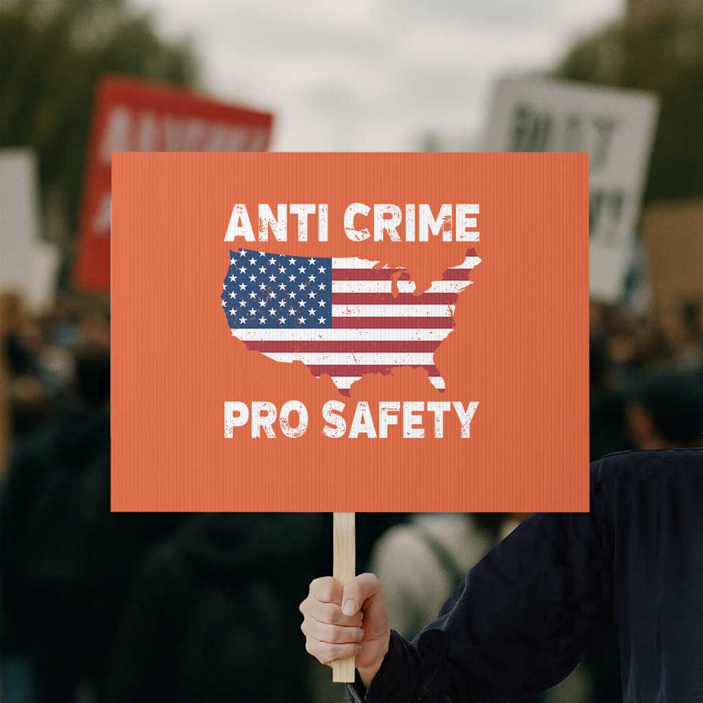Anti Crime Pro Safety Protest Sign Mayor Resistance Protest Jacob Political TS11 Horizontal 18