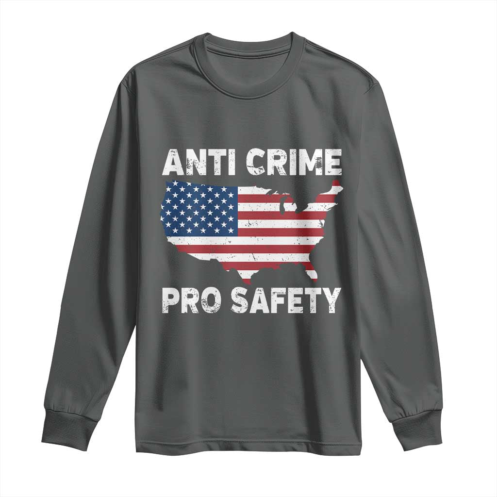 Anti Crime Pro Safety Long Sleeve Shirt Mayor Resistance Protest Jacob Political TS11 Dark Heather Print Your Wear