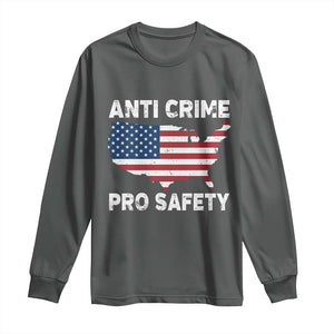 Anti Crime Pro Safety Long Sleeve Shirt Mayor Resistance Protest Jacob Political TS11 Dark Heather Print Your Wear