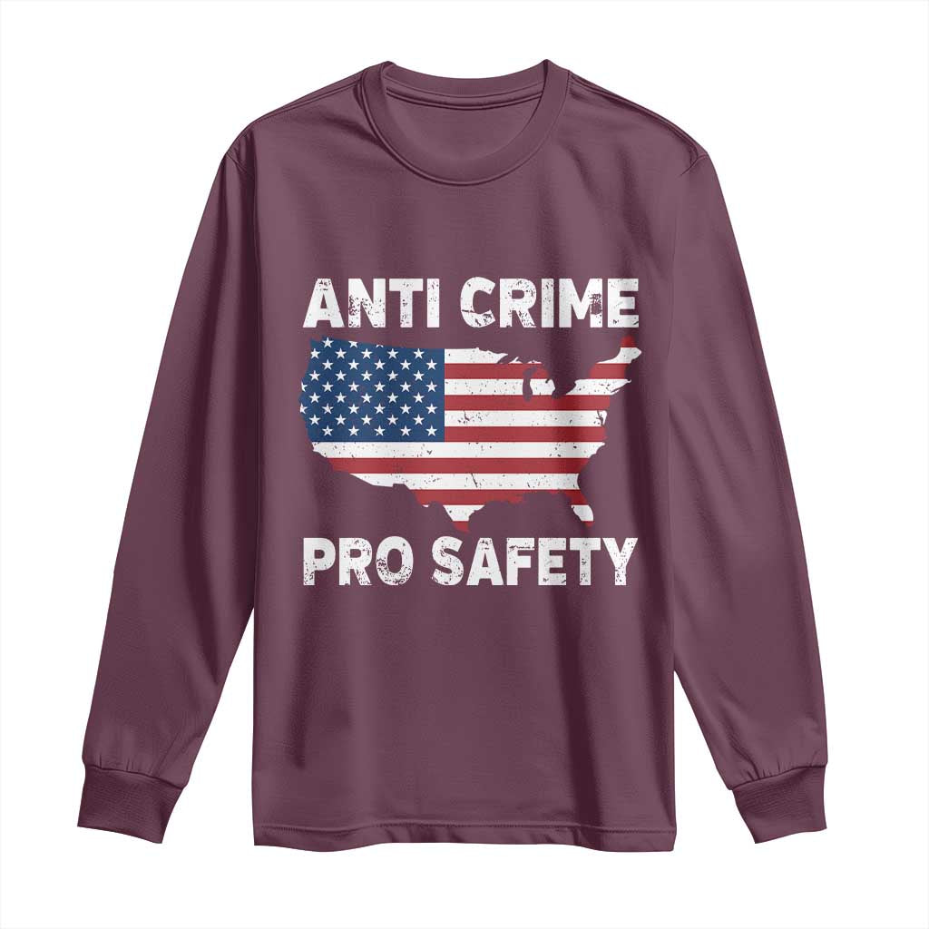Anti Crime Pro Safety Long Sleeve Shirt Mayor Resistance Protest Jacob Political TS11 Maroon Print Your Wear