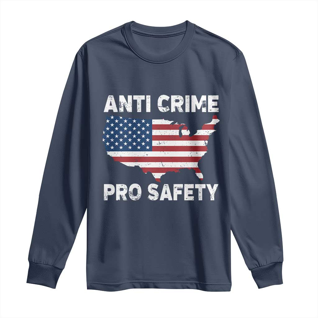 Anti Crime Pro Safety Long Sleeve Shirt Mayor Resistance Protest Jacob Political TS11 Navy Print Your Wear