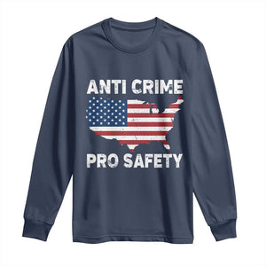 Anti Crime Pro Safety Long Sleeve Shirt Mayor Resistance Protest Jacob Political TS11 Navy Print Your Wear