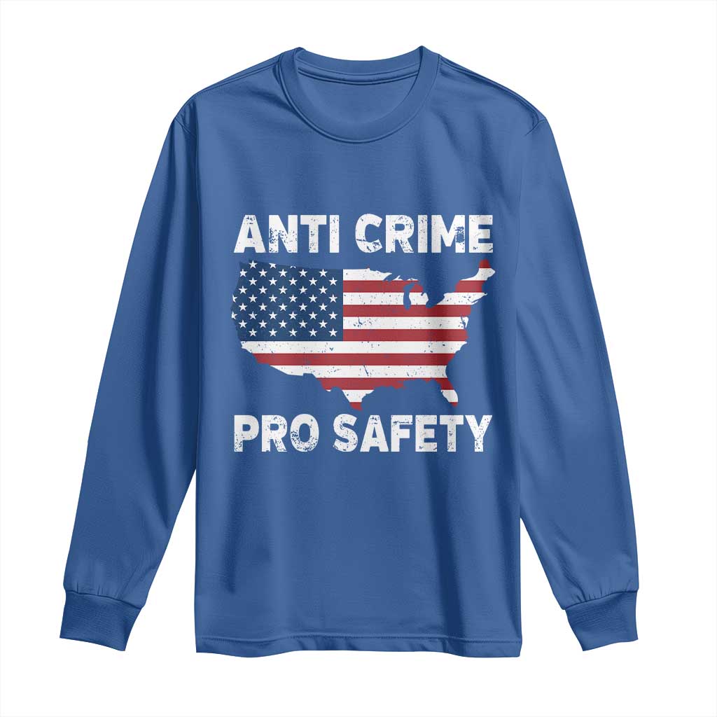 Anti Crime Pro Safety Long Sleeve Shirt Mayor Resistance Protest Jacob Political TS11 Royal Blue Print Your Wear