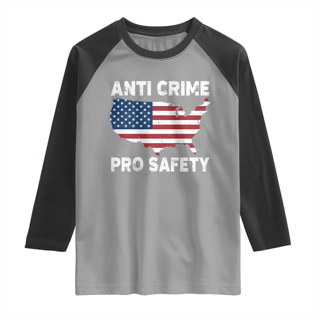Anti Crime Pro Safety Raglan Shirt Mayor Resistance Protest Jacob Political TS11 Sport Gray Black Print Your Wear