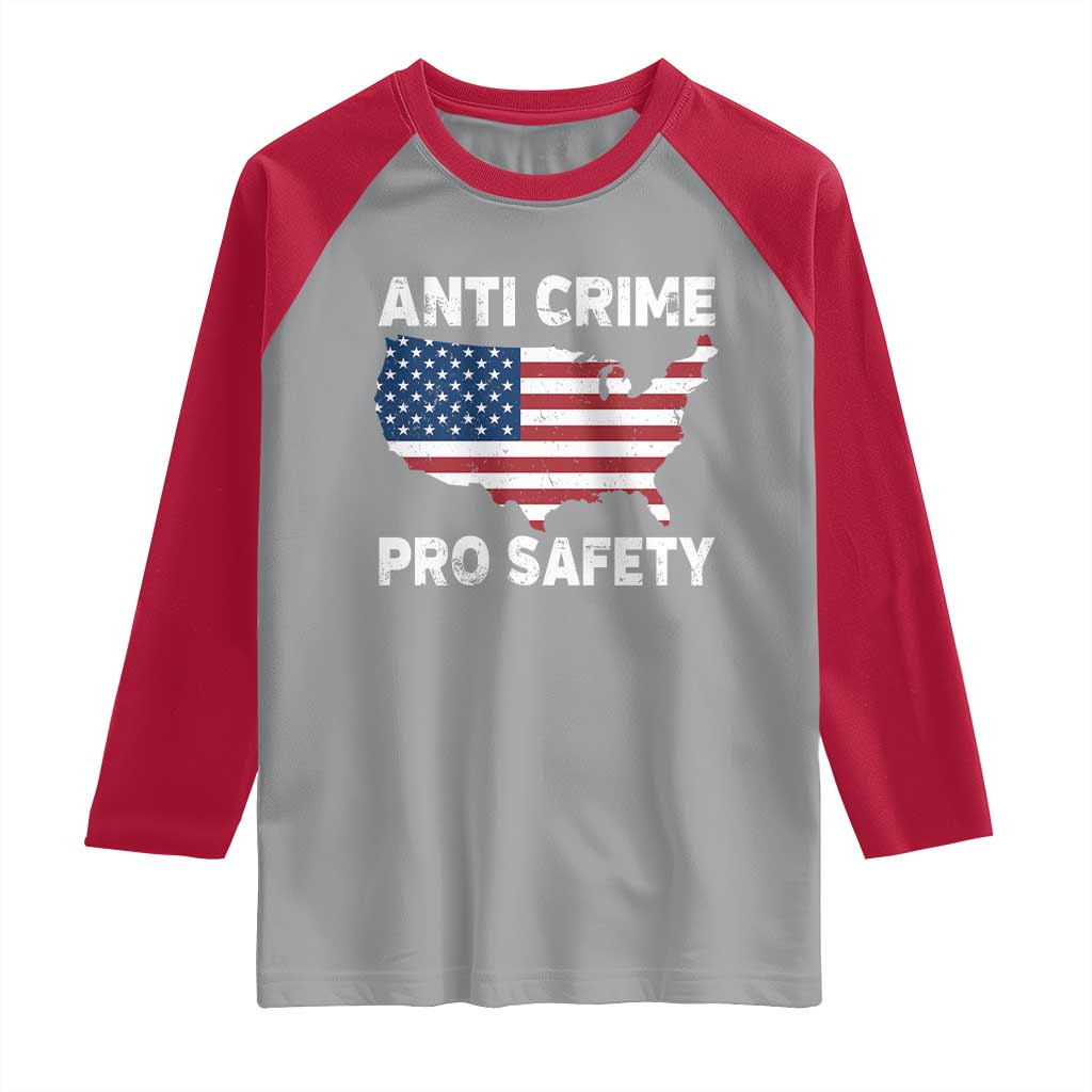 Anti Crime Pro Safety Raglan Shirt Mayor Resistance Protest Jacob Political TS11 Sport Gray Red Print Your Wear