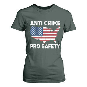 Anti Crime Pro Safety T Shirt For Women Mayor Resistance Protest Jacob Political TS11 Dark Forest Green Print Your Wear