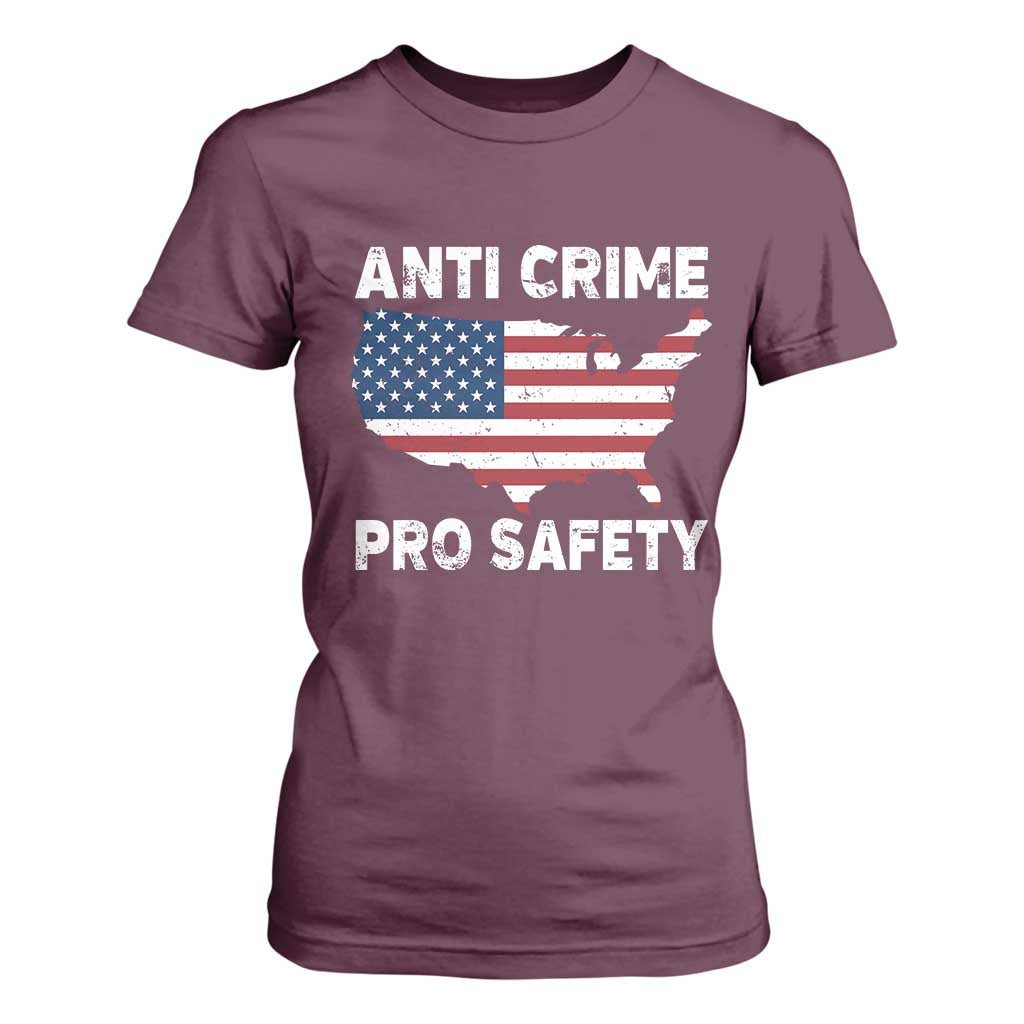 Anti Crime Pro Safety T Shirt For Women Mayor Resistance Protest Jacob Political TS11 Maroon Print Your Wear