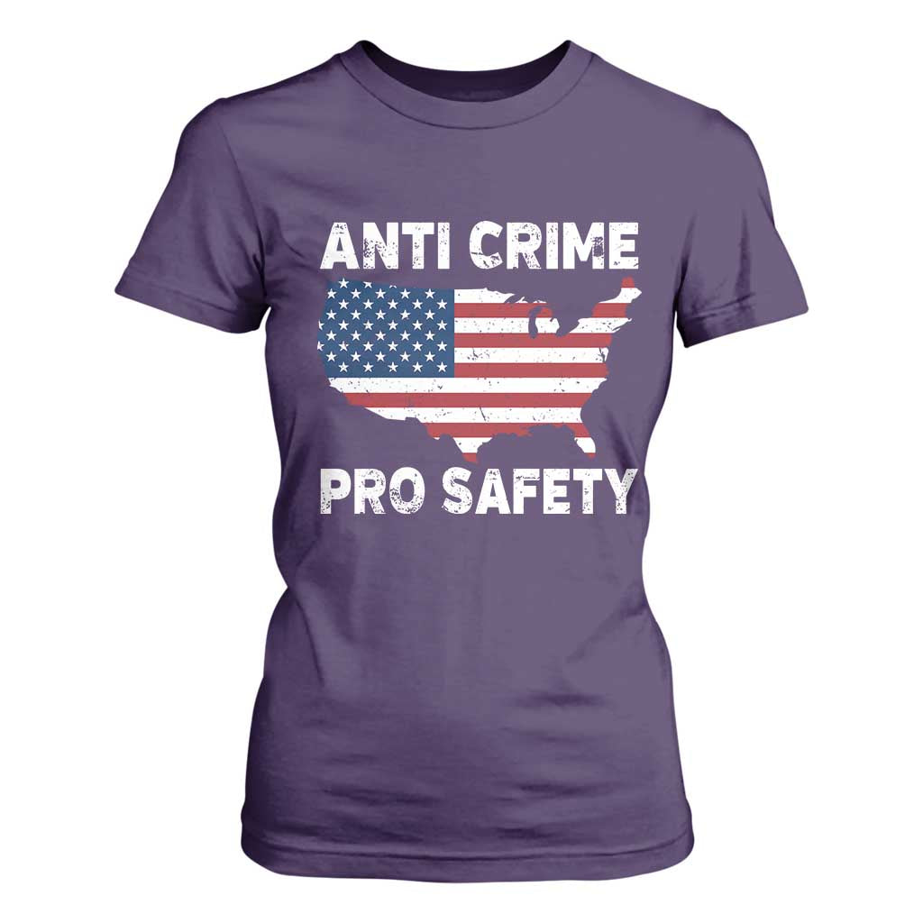 Anti Crime Pro Safety T Shirt For Women Mayor Resistance Protest Jacob Political TS11 Purple Print Your Wear