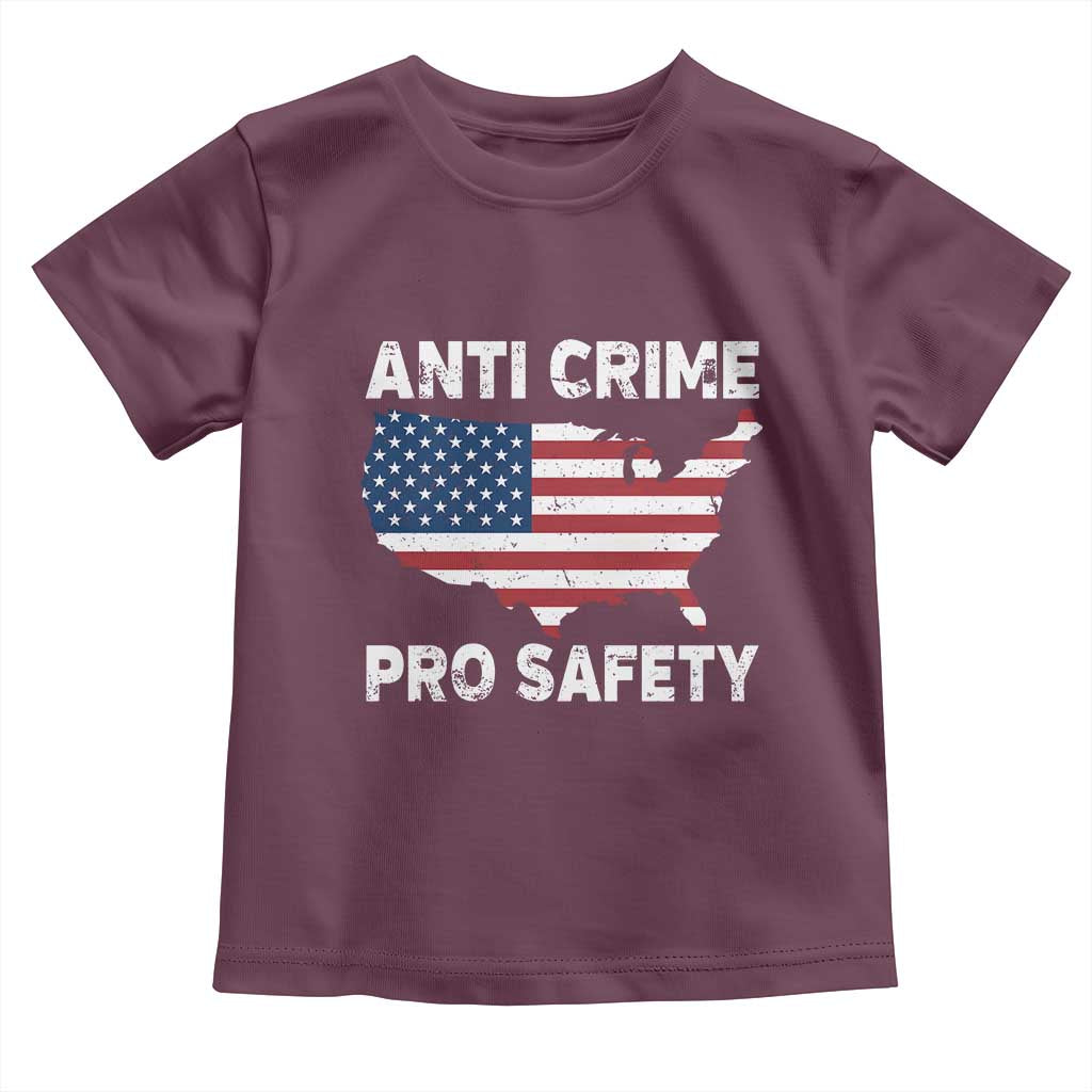 Anti Crime Pro Safety Toddler T Shirt Mayor Resistance Protest Jacob Political TS11 Maroon Print Your Wear