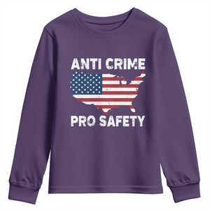 Anti Crime Pro Safety Youth Sweatshirt Mayor Resistance Protest Jacob Political TS11 Purple Print Your Wear