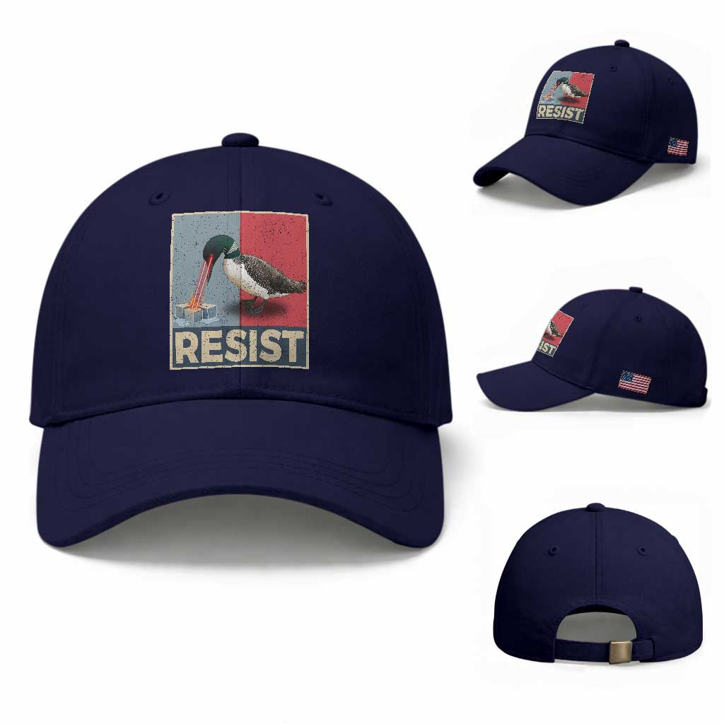 Minnesota Loon Resist Baseball Cap Loon Bird Laser Ice Cube Poster Graphic TS11 Baseball Cap Universal Fit Dark Blue Print Your Wear