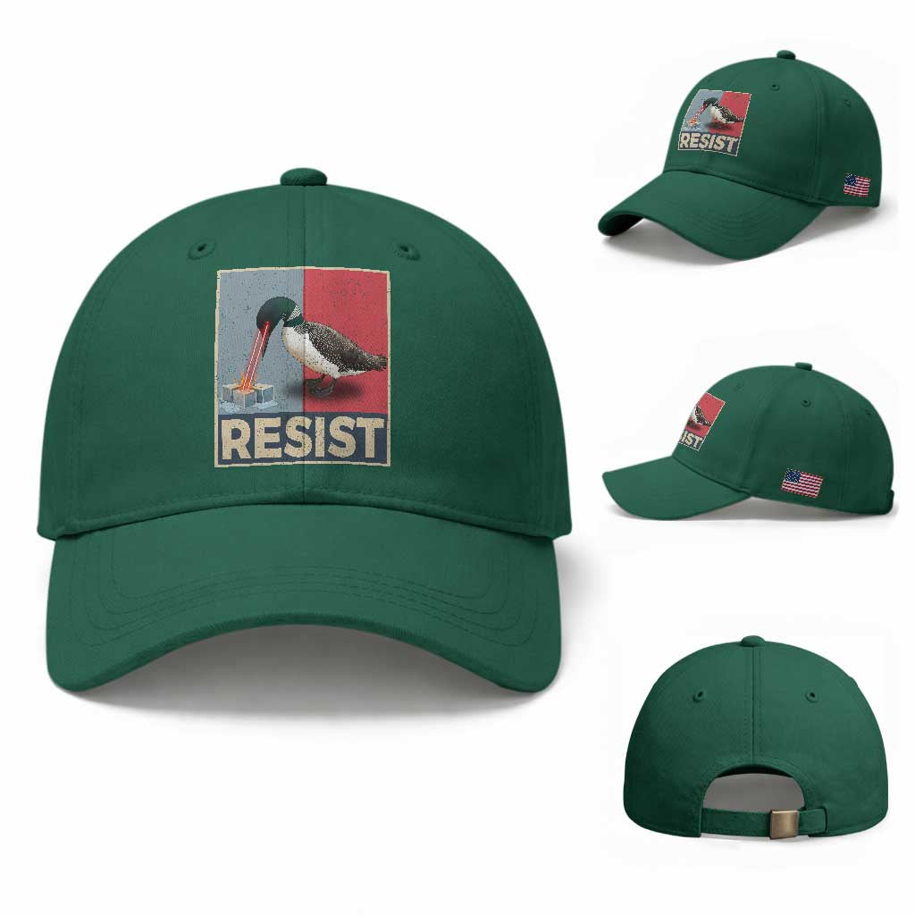 Minnesota Loon Resist Baseball Cap Loon Bird Laser Ice Cube Poster Graphic TS11 Baseball Cap Universal Fit Irish Green Print Your Wear