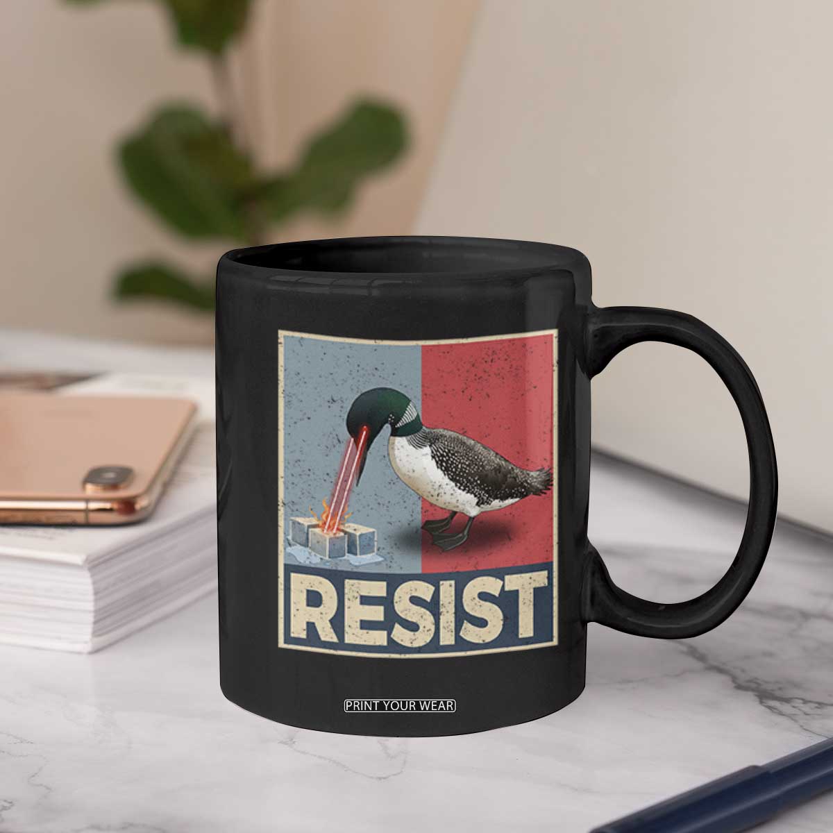 Minnesota Loon Resist Coffee Mug Loon Bird Laser Ice Cube Poster Graphic TS11 Print Your Wear
