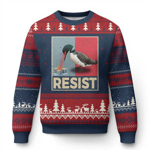 Minnesota Loon Resist Ugly Christmas Sweater Loon Bird Laser Ice Cube Poster Graphic TS11 Navy Red Print Your Wear