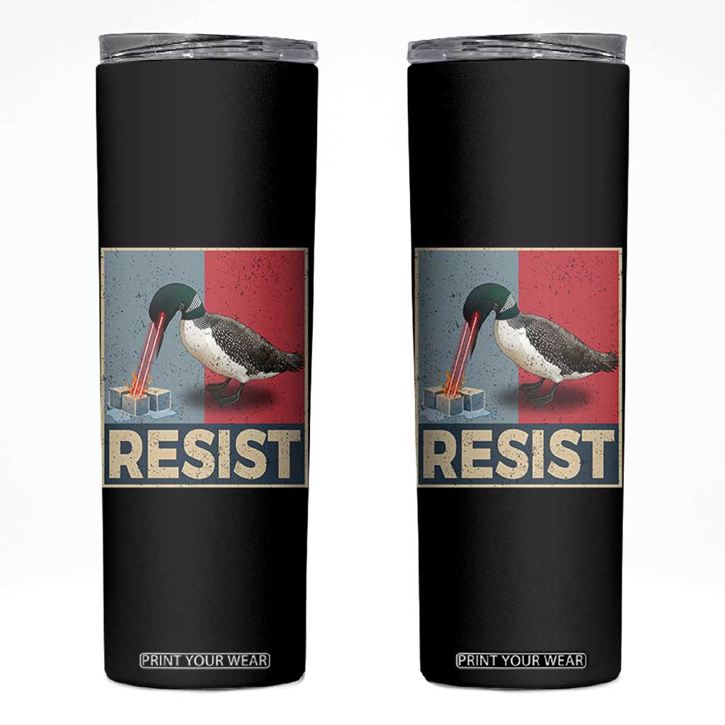 Minnesota Loon Resist Skinny Tumbler Loon Bird Laser Ice Cube Poster Graphic TS11 Black Print Your Wear
