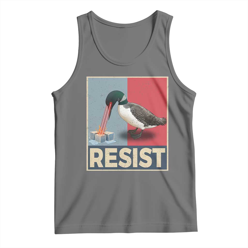 Minnesota Loon Resist Tank Top Loon Bird Laser Ice Cube Poster Graphic TS11 Black Heather Print Your Wear