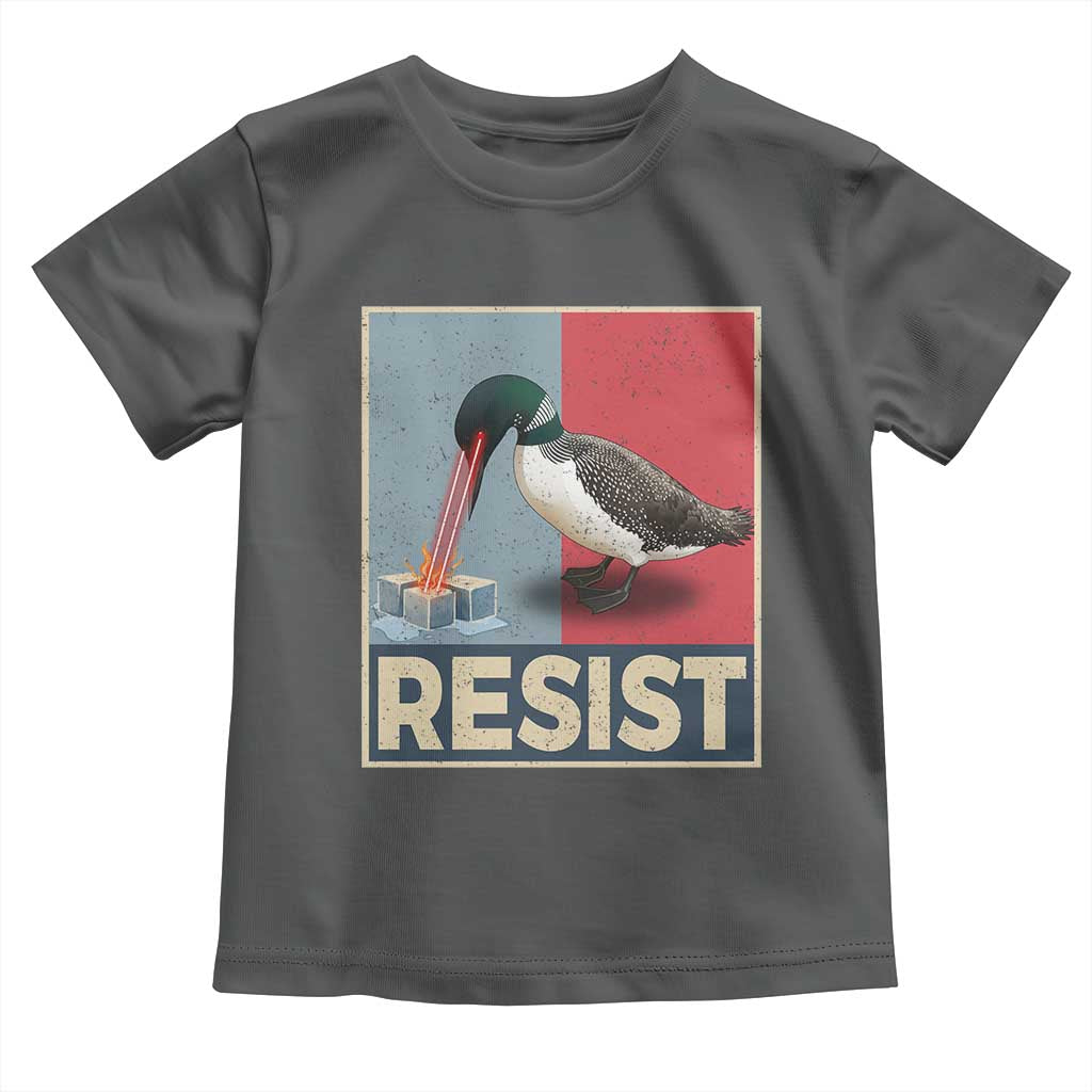 Minnesota Loon Resist Toddler T Shirt Loon Bird Laser Ice Cube Poster Graphic TS11 Dark Heather Print Your Wear