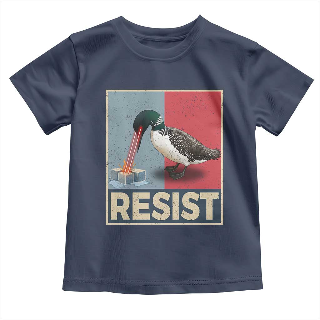 Minnesota Loon Resist Toddler T Shirt Loon Bird Laser Ice Cube Poster Graphic TS11 Navy Print Your Wear