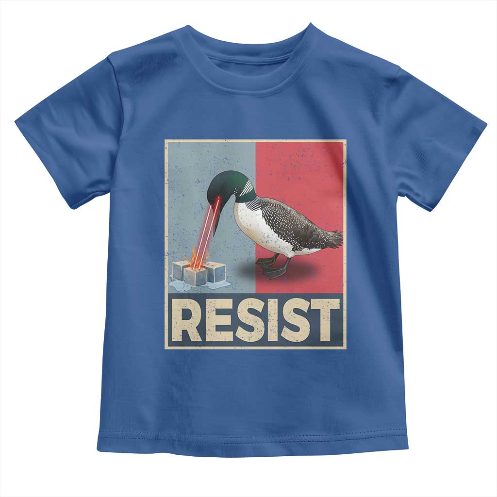 Minnesota Loon Resist Toddler T Shirt Loon Bird Laser Ice Cube Poster Graphic TS11 Royal Blue Print Your Wear