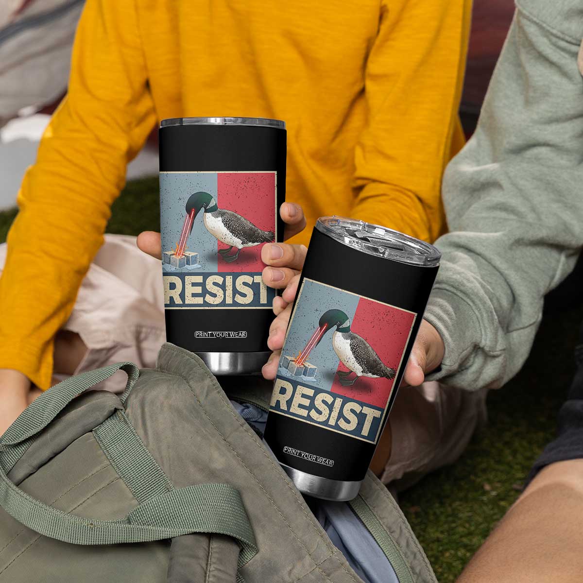 Minnesota Loon Resist Tumbler Cup Loon Bird Laser Ice Cube Poster Graphic TS11 Print Your Wear