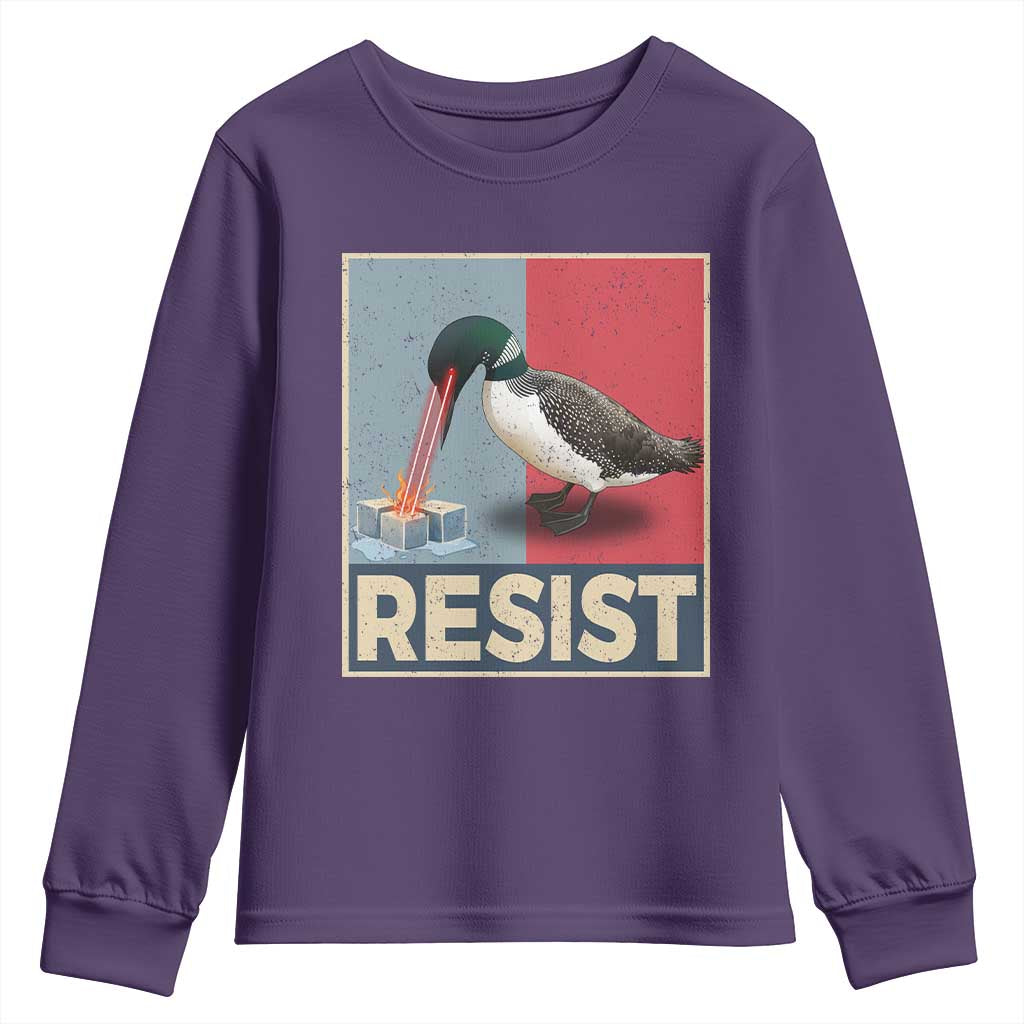 Minnesota Loon Resist Youth Sweatshirt Loon Bird Laser Ice Cube Poster Graphic TS11 Purple Print Your Wear