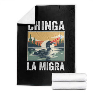 Chinga La Migra Throw Blanket Minnesota Loon Laser Ice Cube Political Protest TS11 Black Print Your Wear
