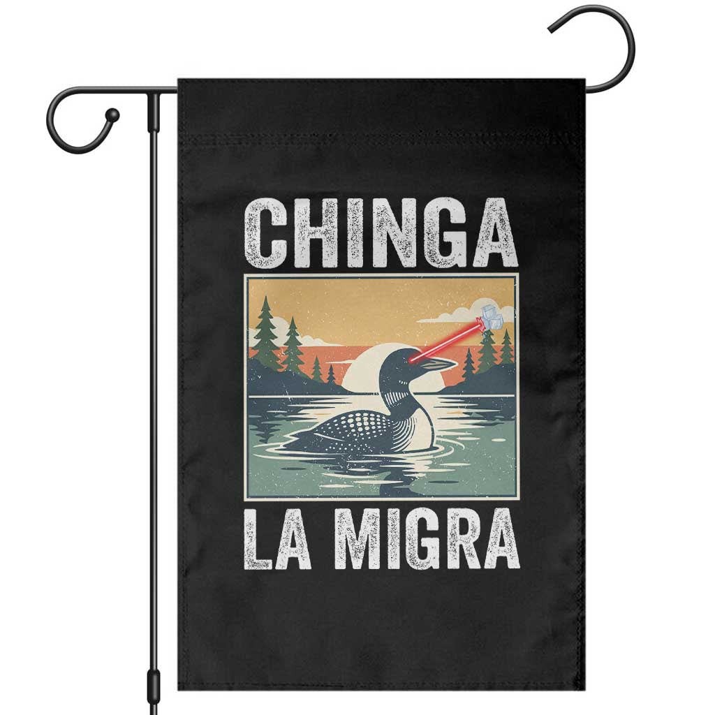Chinga La Migra Garden Flag Minnesota Loon Laser Ice Cube Political Protest TS11 Black Print Your Wear