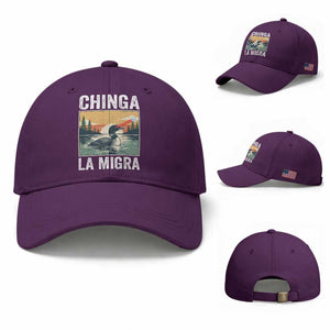 Chinga La Migra Baseball Cap Minnesota Loon Laser Ice Cube Political Protest TS11 Baseball Cap Universal Fit Purple Print Your Wear