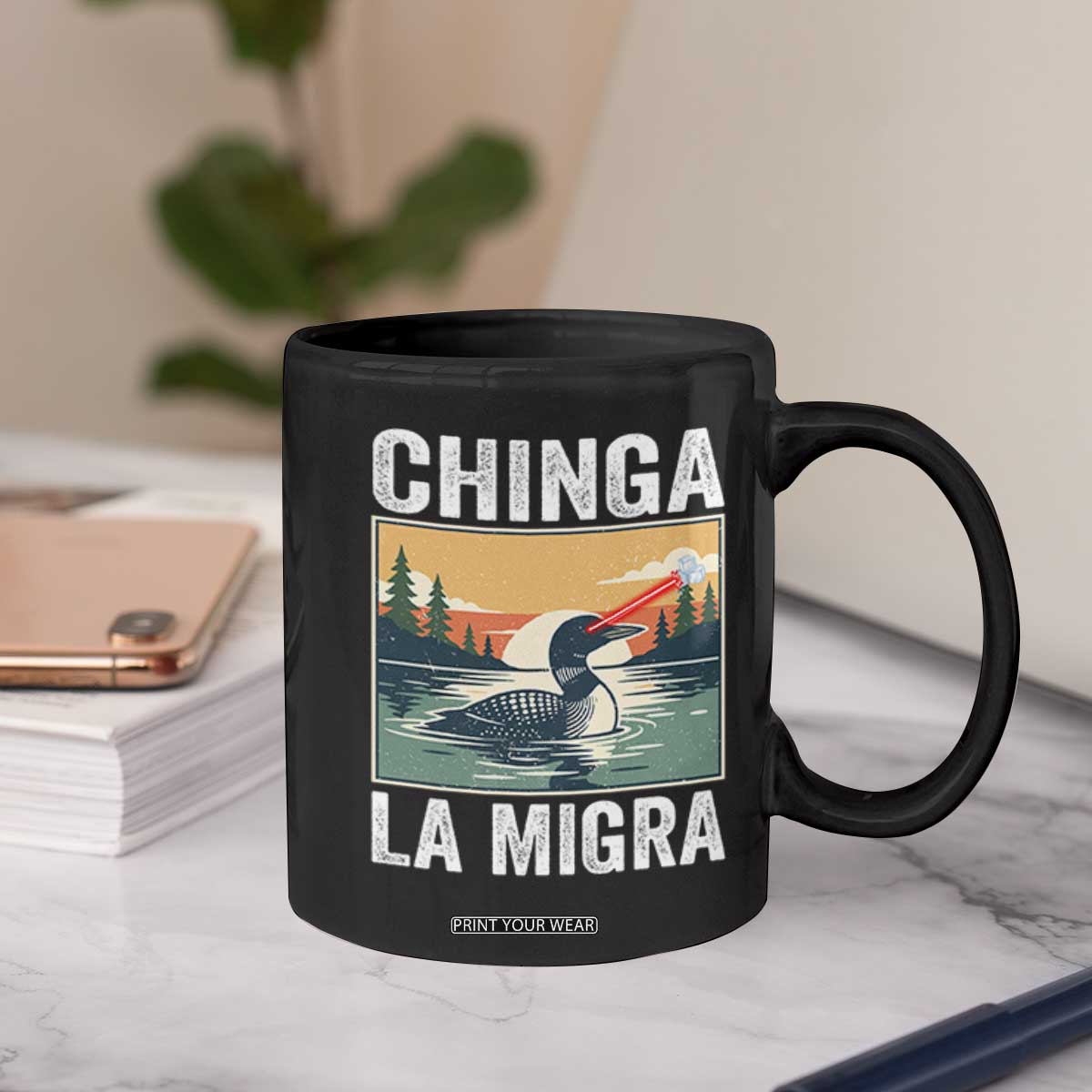 Chinga La Migra Coffee Mug Minnesota Loon Laser Ice Cube Political Protest TS11 Print Your Wear