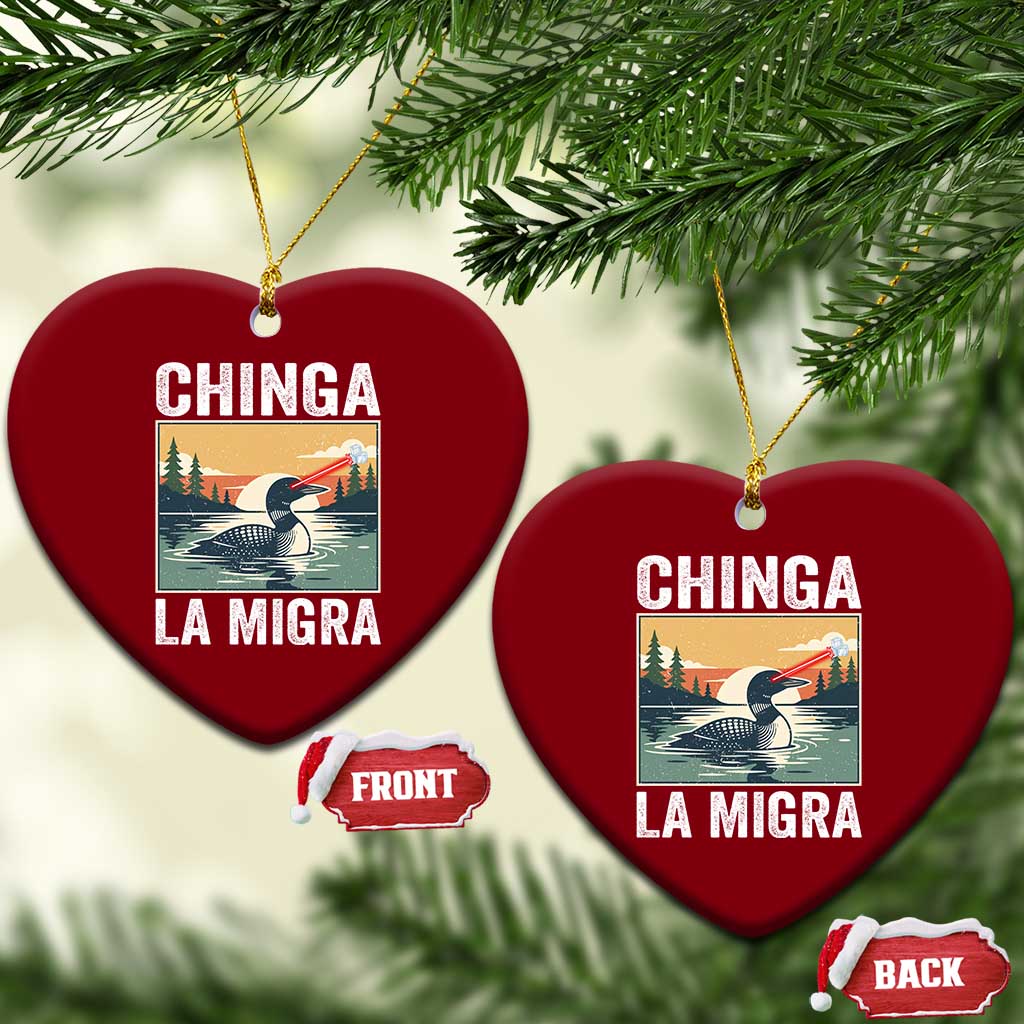 Chinga La Migra Ceramic Ornament Minnesota Loon Laser Ice Cube Political Protest TS11 Print Your Wear