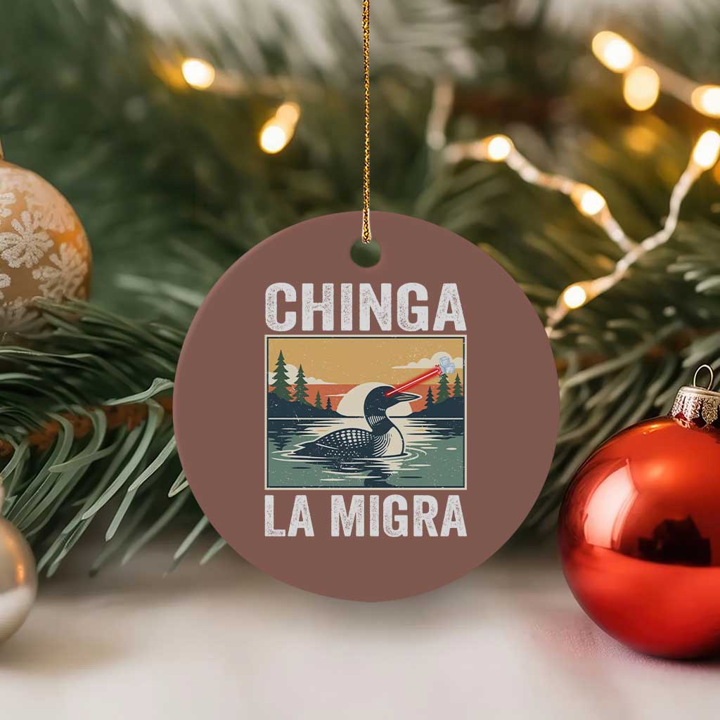 Chinga La Migra Ceramic Ornament Minnesota Loon Laser Ice Cube Political Protest TS11 1pc Mocha Print Your Wear