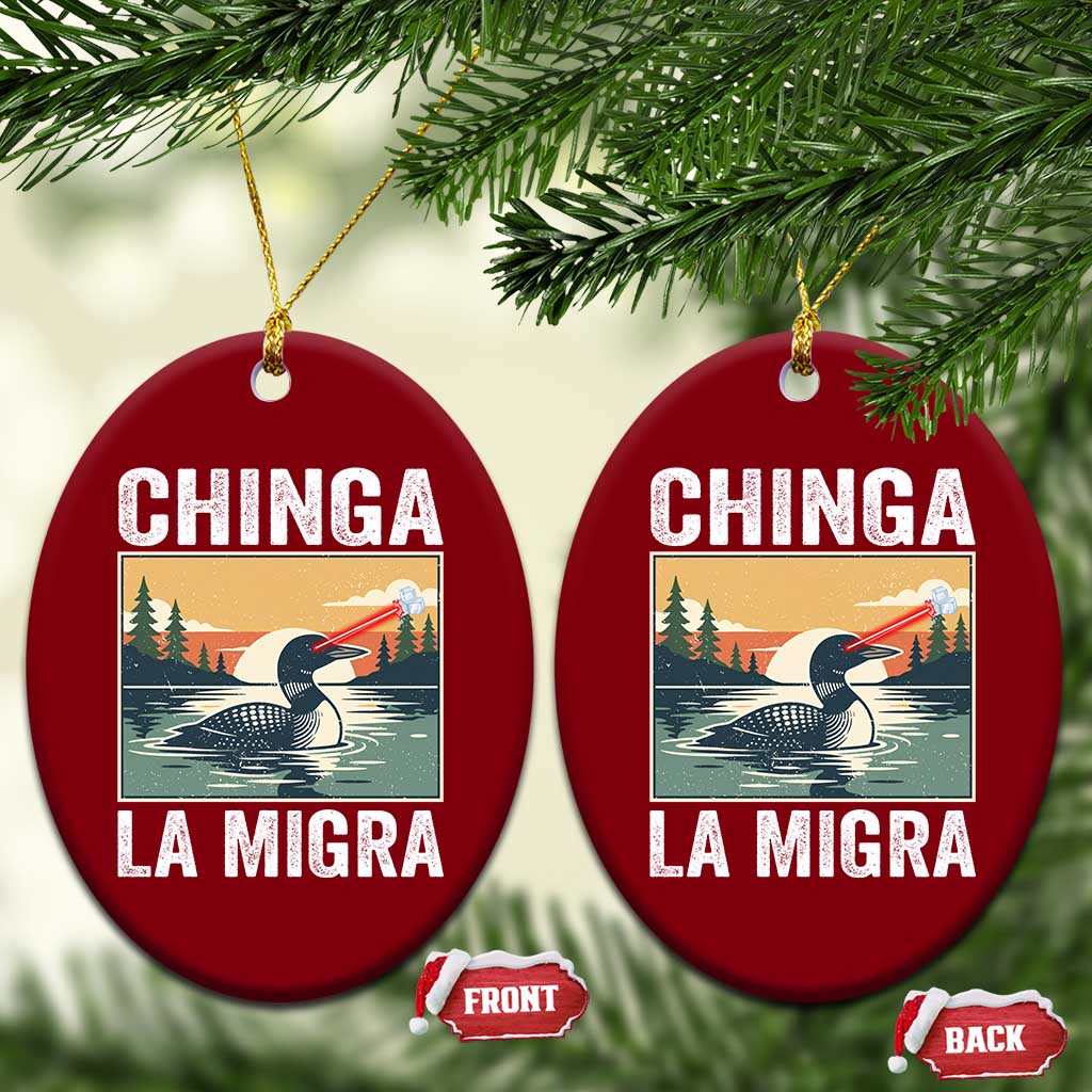 Chinga La Migra Ceramic Ornament Minnesota Loon Laser Ice Cube Political Protest TS11 Print Your Wear